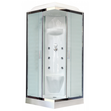 Душевая кабина Royal Bath RB80HP7-WC-CH (белое/матовое)